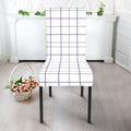 White Grey And Purple Tattersall Print Dining Chair Slipcover