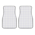 White Grey And Purple Tattersall Print Front Car Floor Mats