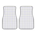 White Grey And Purple Tattersall Print Front Car Floor Mats