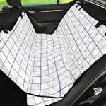 White Grey And Purple Tattersall Print Pet Car Back Seat Cover