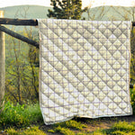 White Grey And Purple Tattersall Print Quilt