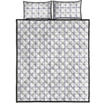 White Grey And Purple Tattersall Print Quilt Bed Set