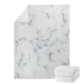 White Grey Smoke Marble Print Blanket