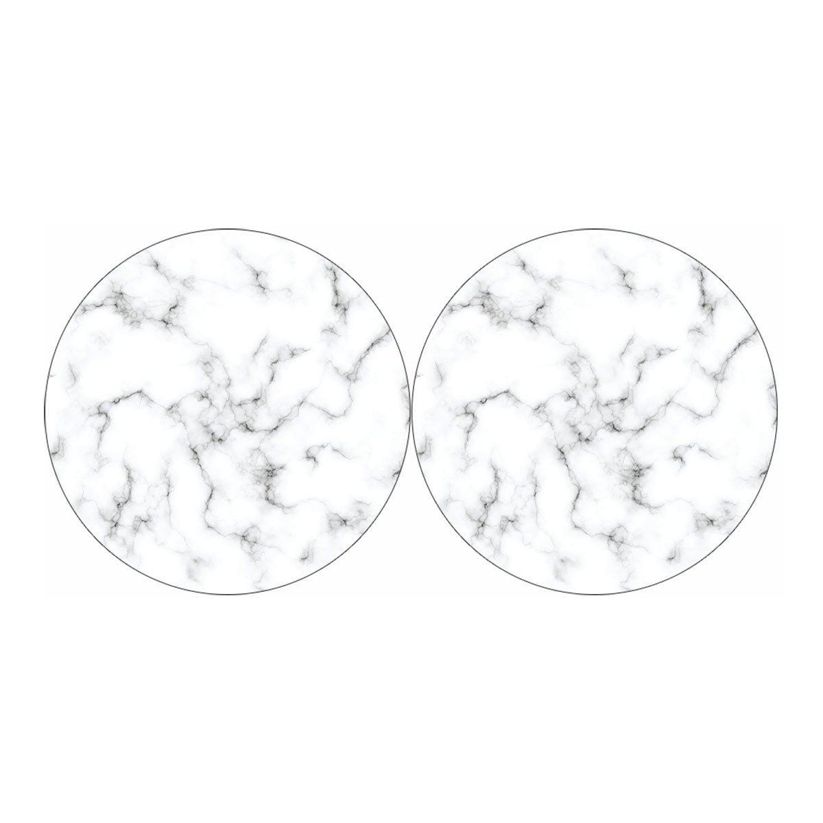 White Grey Smoke Marble Print Car Coasters