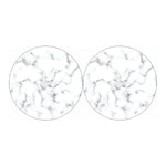 White Grey Smoke Marble Print Car Coasters