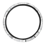 White Grey Smoke Marble Print Car Steering Wheel Cover