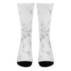 White Grey Smoke Marble Print Crew Socks