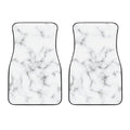 White Grey Smoke Marble Print Front Car Floor Mats