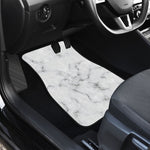 White Grey Smoke Marble Print Front Car Floor Mats