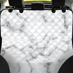 White Grey Smoke Marble Print Pet Car Back Seat Cover