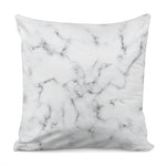 White Grey Smoke Marble Print Pillow Cover
