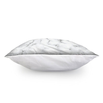 White Grey Smoke Marble Print Pillow Cover