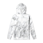 White Grey Smoke Marble Print Pullover Hoodie