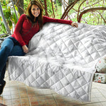White Grey Smoke Marble Print Quilt