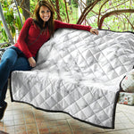 White Grey Smoke Marble Print Quilt