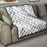 White Grey Smoke Marble Print Quilt