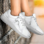 White Grey Smoke Marble Print Sport Shoes GearFrost