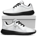 White Grey Smoke Marble Print Walking Shoes