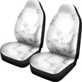 White Grey Smoke Marble Print Universal Fit Car Seat Covers