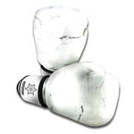 White Grunge Marble Print Boxing Gloves