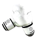 White Grunge Marble Print Boxing Gloves