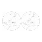 White Grunge Marble Print Car Coasters