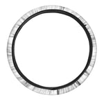 White Grunge Marble Print Car Steering Wheel Cover