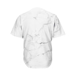 White Grunge Marble Print Men's Baseball Jersey