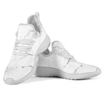 White Grunge Marble Print Mesh Knit Shoes GearFrost