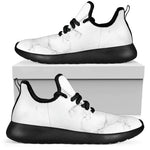White Grunge Marble Print Mesh Knit Shoes GearFrost