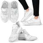White Grunge Marble Print Mesh Knit Shoes GearFrost
