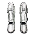 White Grunge Marble Print Muay Thai Shin Guards