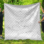 White Grunge Marble Print Quilt