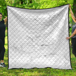 White Grunge Marble Print Quilt