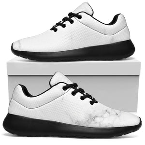 White Grunge Marble Print Sport Shoes GearFrost