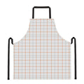 White Halloween Tattersall Pattern Print Apron