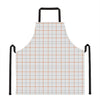 White Halloween Tattersall Pattern Print Apron