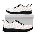 White Halloween Tattersall Pattern Print Black Running Shoes