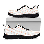 White Halloween Tattersall Pattern Print Black Sneakers