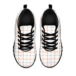 White Halloween Tattersall Pattern Print Black Sneakers