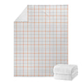 White Halloween Tattersall Pattern Print Blanket