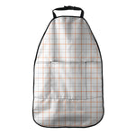 White Halloween Tattersall Pattern Print Car Seat Organizers