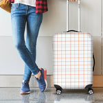 White Halloween Tattersall Pattern Print Luggage Cover