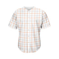 White Halloween Tattersall Pattern Print Men's Baseball Jersey