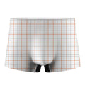 White Halloween Tattersall Pattern Print Men's Boxer Briefs