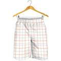 White Halloween Tattersall Pattern Print Men's Shorts