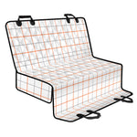 White Halloween Tattersall Pattern Print Pet Car Back Seat Cover