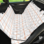 White Halloween Tattersall Pattern Print Pet Car Back Seat Cover
