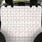 White Halloween Tattersall Pattern Print Pet Car Back Seat Cover