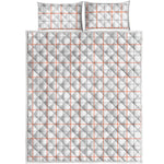 White Halloween Tattersall Pattern Print Quilt Bed Set